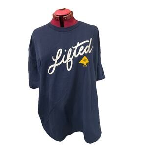 LRG Lifted Logo T-Shirt, Unisex, 3XL, Dark Blue, Short Sleeves. {131}.